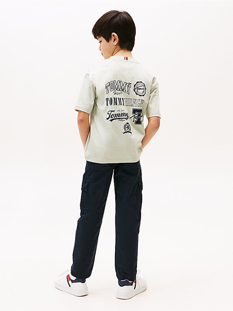 Erkek Çocuk Varsity Graphic Print T-shirt Yeşil KB0KB09720M1C
