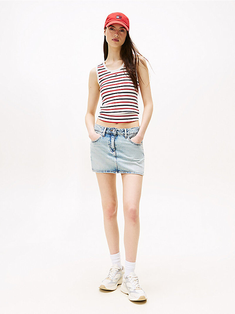 Kadın TJW Essential Rib T-shirt Çok renkli DW0DW206730FG