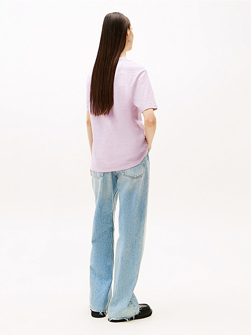 Kadın TJW Relax Varsity Oversize T-shirt Pembe  DW0DW21399U06