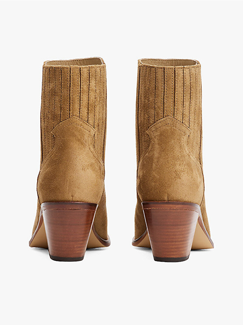 Kadın Western Mid Topuklu Bot Bej  FW0FW08888GW2