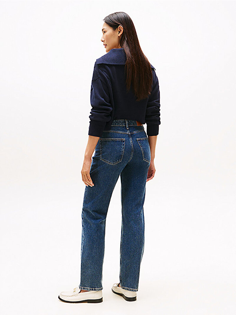 Kadın Classic Straight Jean Pantolon Lacivert WW0WW456721BK