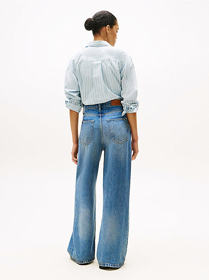 Kadın Lana Wide Leg Jean Pantolon Mavi  WW0WW464841A5