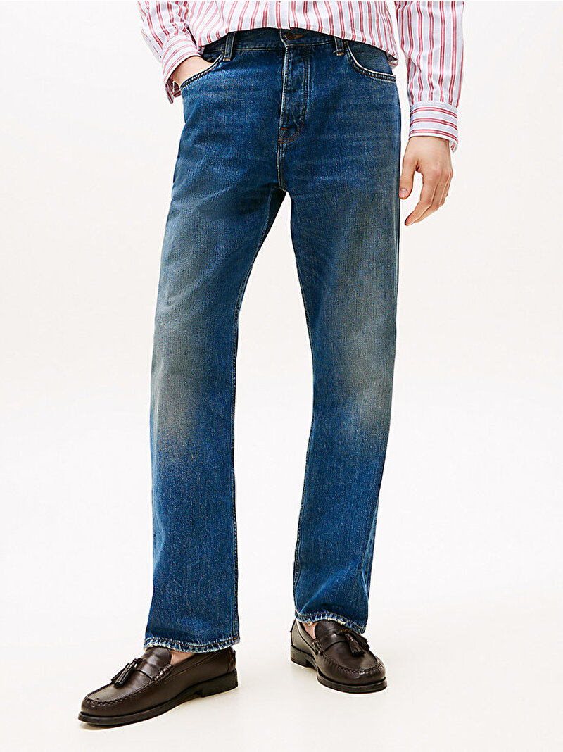 Erkek Relaxed River Jean Pantolon Mavi  MW0MW396691BM