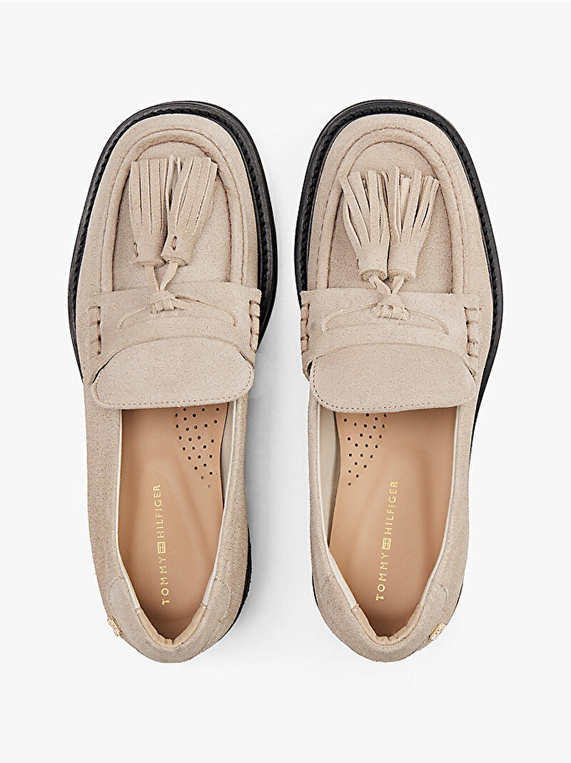 Kadın Tassel Squarish Toe Loafer Bej  FW0FW08884AEG