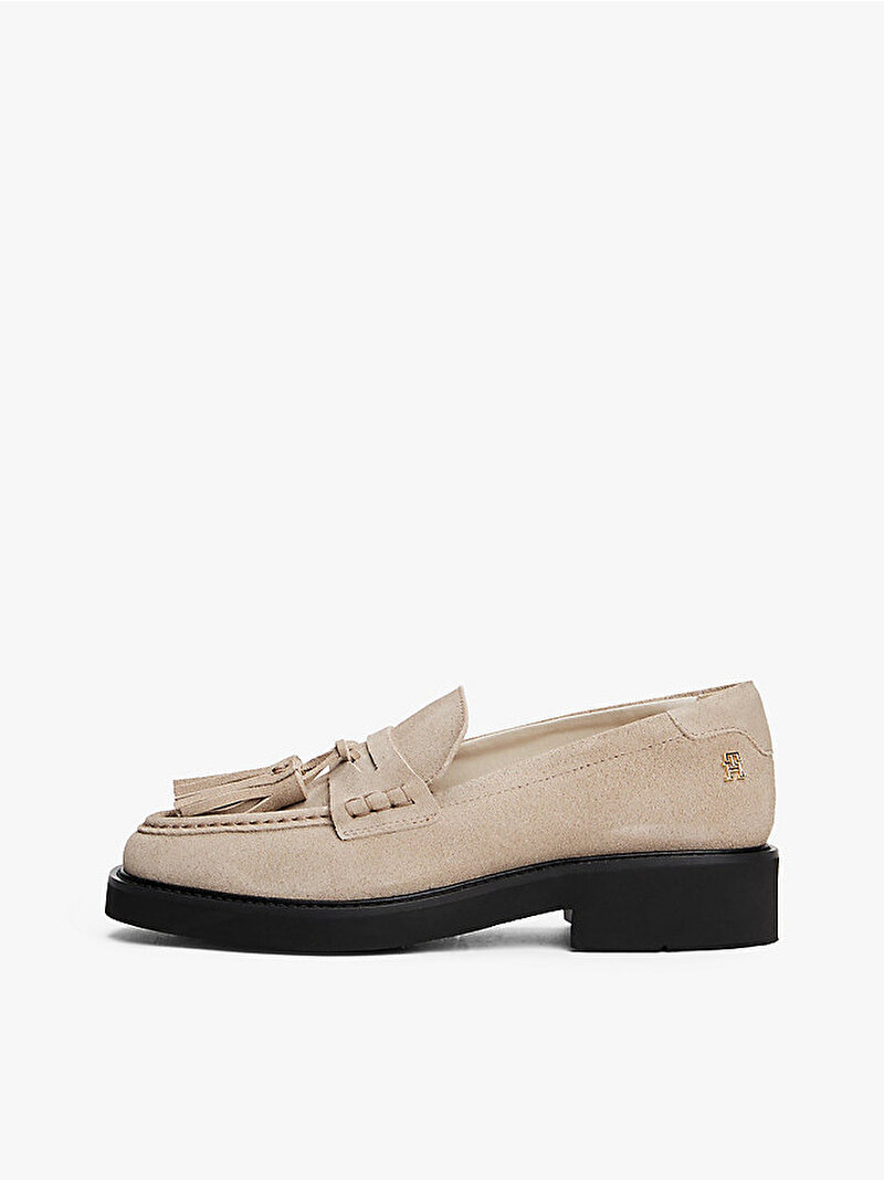 Kadın Tassel Squarish Toe Loafer Bej  FW0FW08884AEG