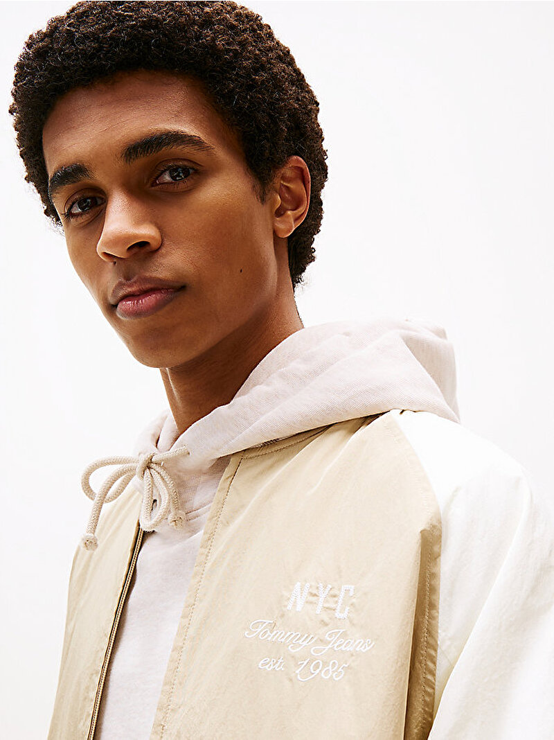 Erkek TJM Graphic Bomber Ceket Bej  DM0DM21668RBV