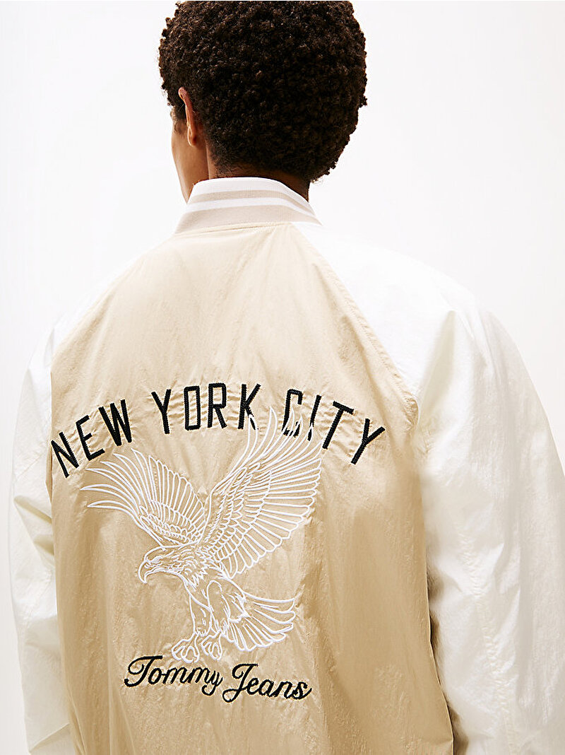 Erkek TJM Graphic Bomber Ceket Bej  DM0DM21668RBV