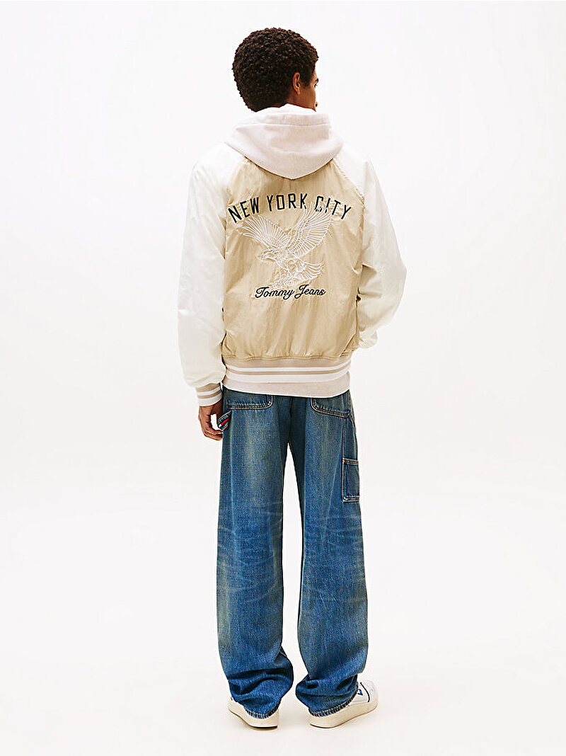 Erkek TJM Graphic Bomber Ceket Bej  DM0DM21668RBV