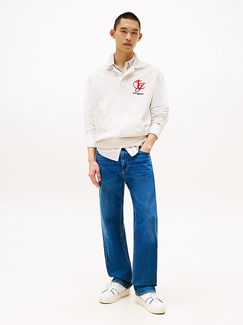 Erkek TJM Relax Coloblock Sweatshirt Bej  DM0DM21800AE3