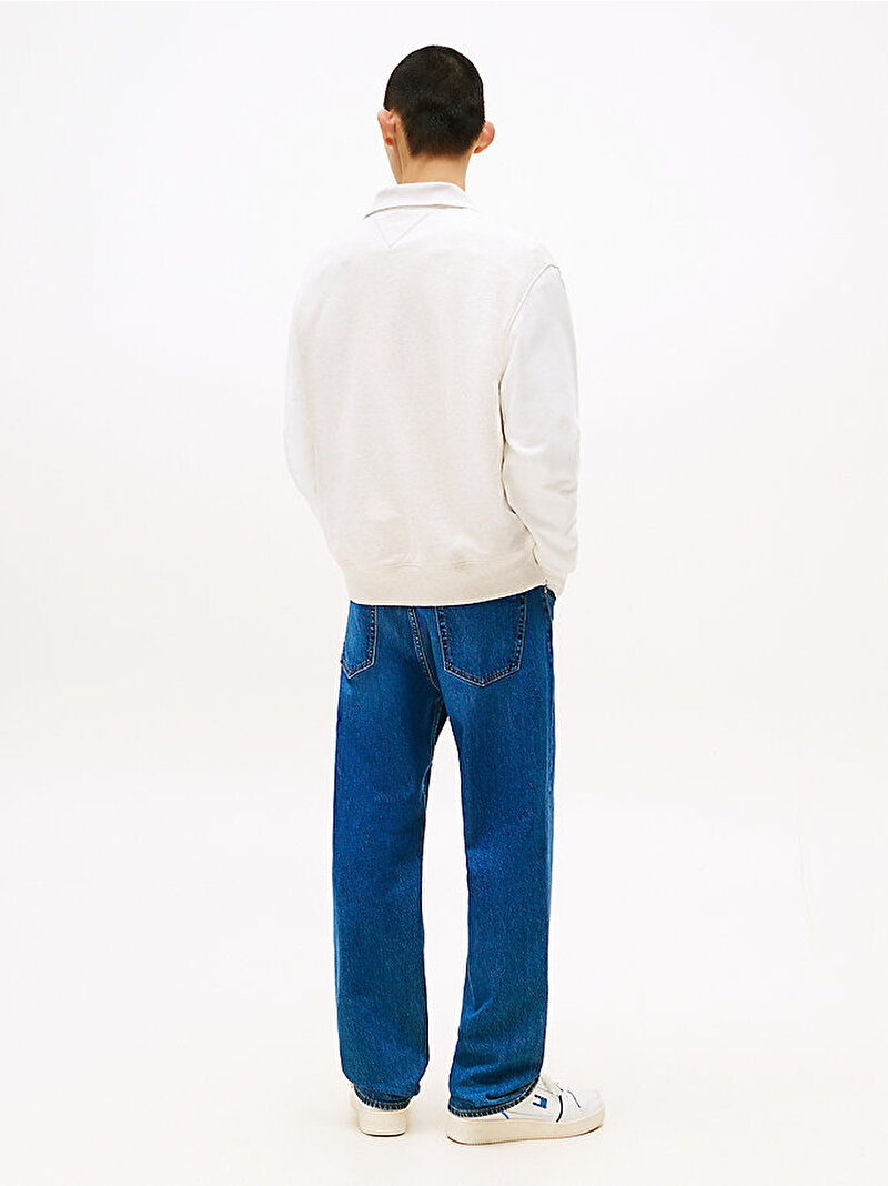 Erkek TJM Relax Coloblock Sweatshirt Bej  DM0DM21800AE3