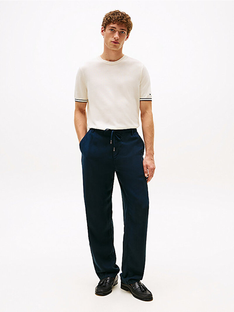 Erkek Tipping Stripe T-shirt Bej  MW0MW39778Z00