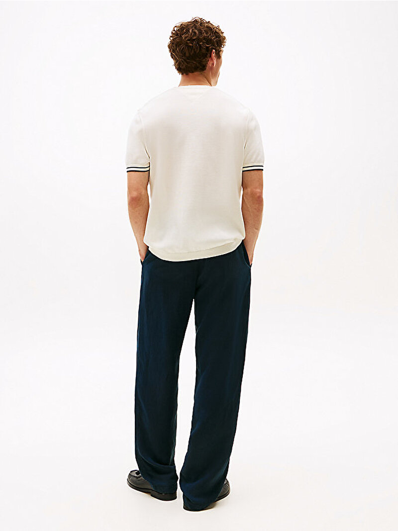 Erkek Tipping Stripe T-shirt Bej  MW0MW39778Z00