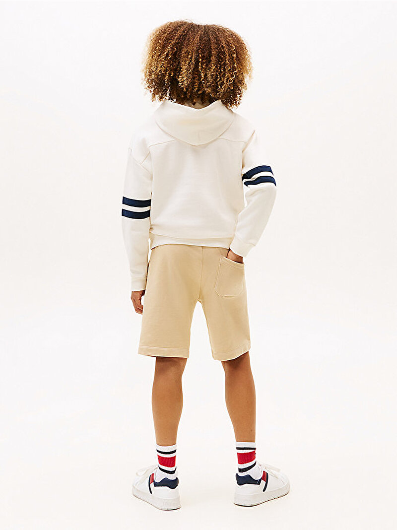 Erkek Çocuk TH Mixed Graphic Hoodie Beyaz  KB0KB09742YA8
