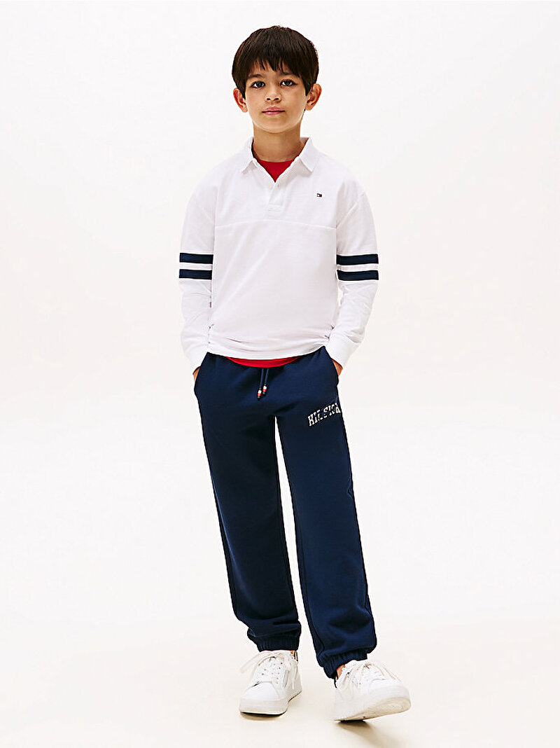 Erkek Çocuk TH Mixed Graphic Polo T-shirt Beyaz  KB0KB09712YBR