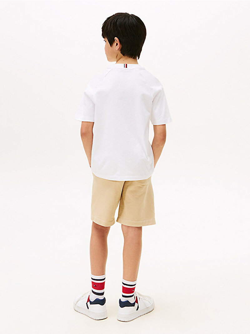 Erkek Çocuk TH Mixed Graphic T-shirt Beyaz  KB0KB09726YBR