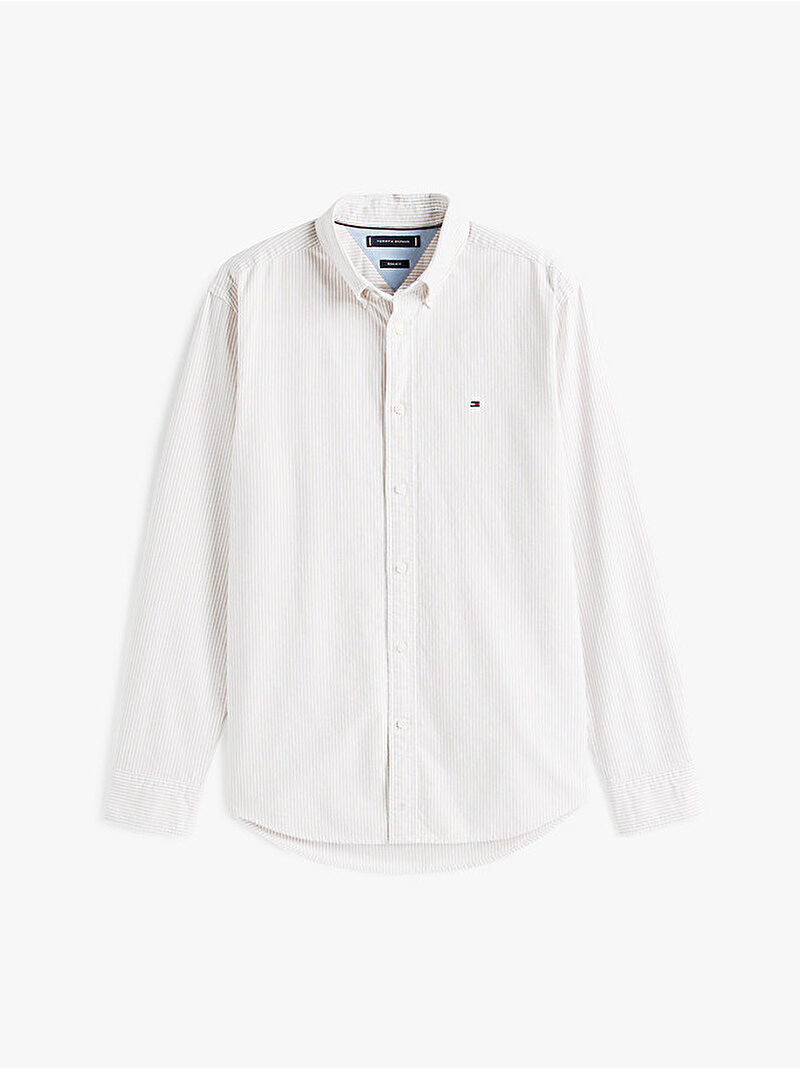 Erkek Heritage Oxford Stripe Gömlek Bej  MW0MW362380BJ