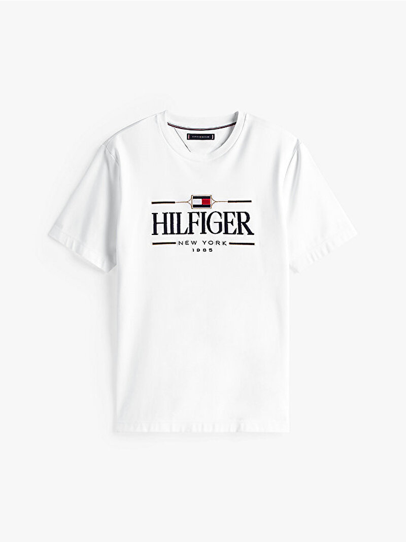 Erkek Icon Hilfiger T-shirt  Beyaz  MW0MW39585YBR
