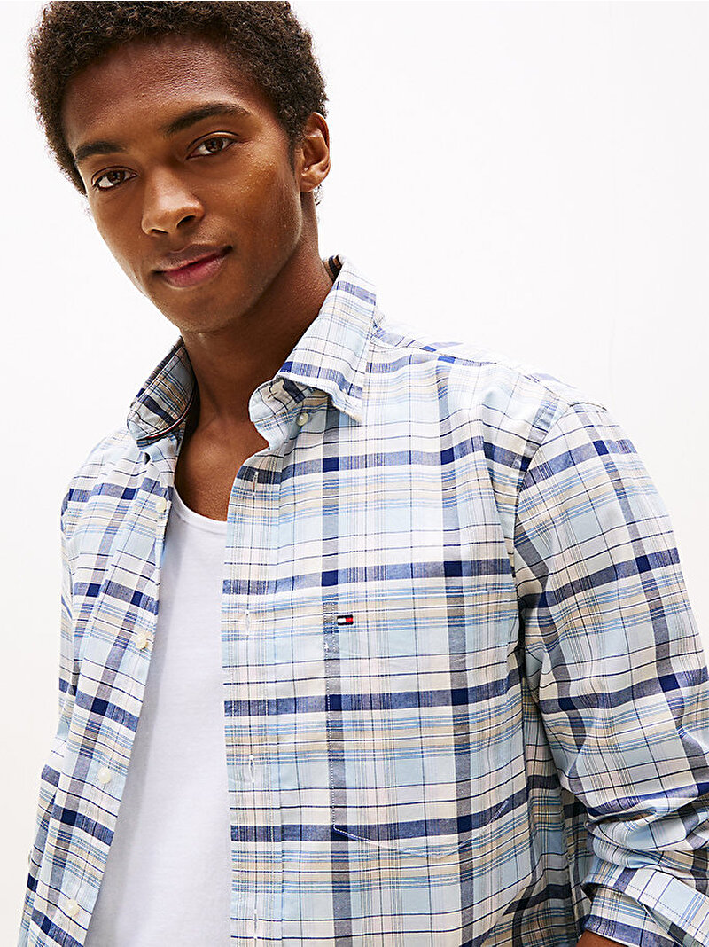 Erkek Oxford Multi Gömlek Çok renkli MW0MW394630QJ