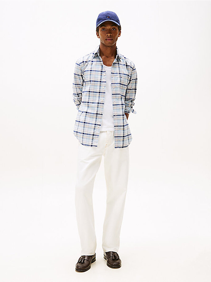 Erkek Oxford Multi Gömlek Çok renkli MW0MW394630QJ