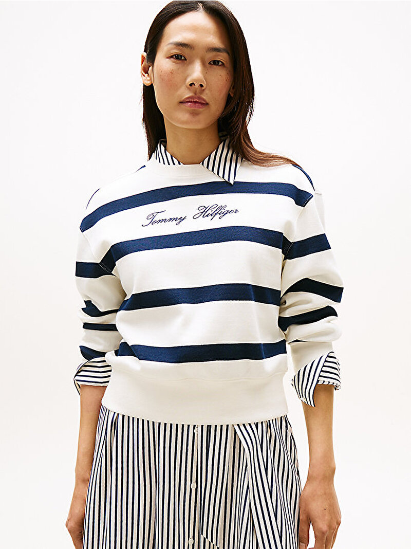 Kadın Regular Pique Sweatshirt Çok renkli WW0WW457430FG