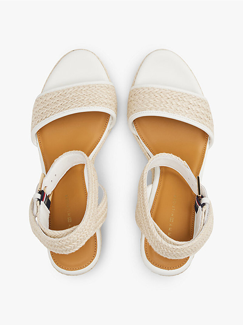 Kadın TH Rope Espadril Topuklu Ayakkabı Ekru FW0FW07926YBL
