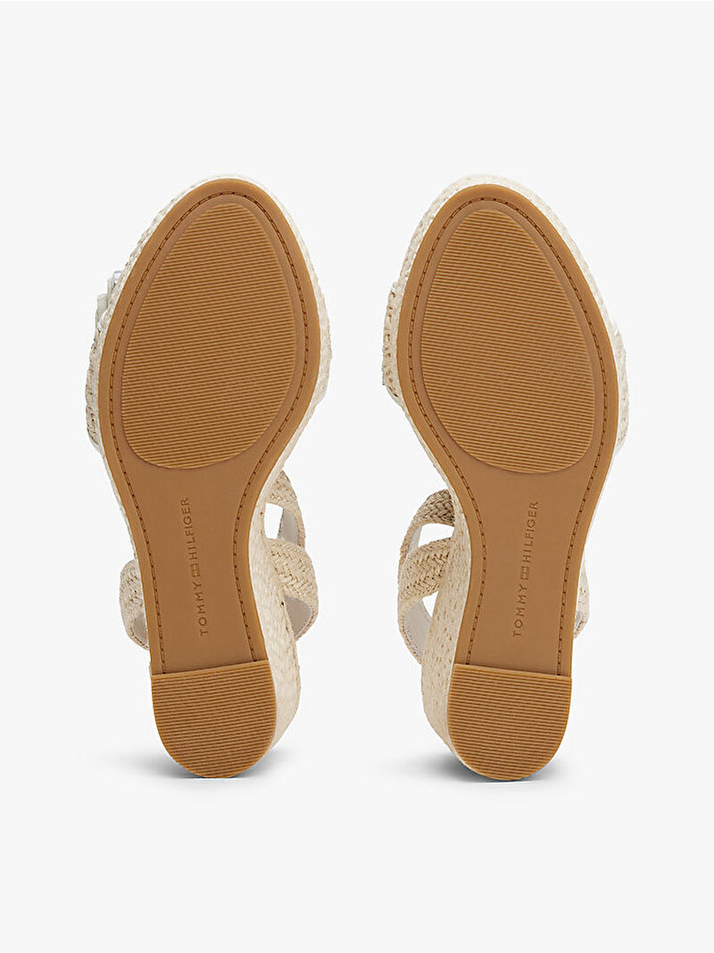 Kadın TH Rope Espadril Topuklu Ayakkabı Ekru FW0FW07926YBL