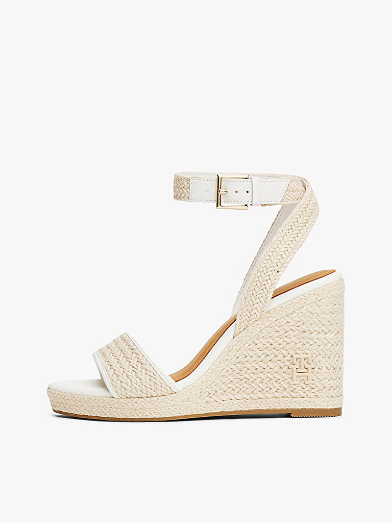 Kadın TH Rope Espadril Topuklu Ayakkabı Ekru FW0FW07926YBL