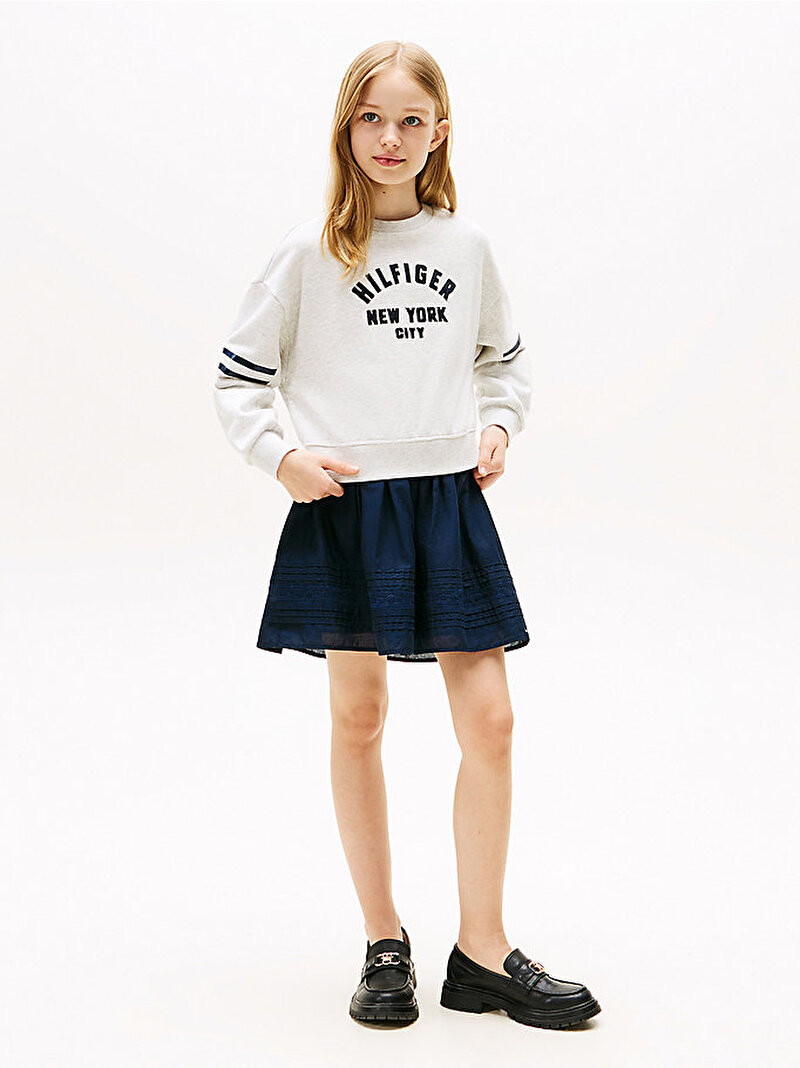 Kız Çocuk Hilfiger Batwing Sweatshirt Gri KG0KG08746P09