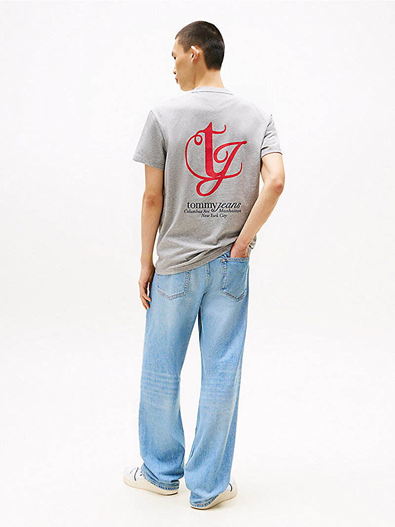 Erkek TJM Regular Monogram T-shirt Gri DM0DM21597Q13