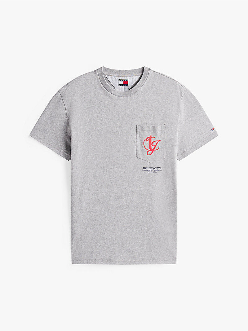Erkek TJM Regular Monogram T-shirt Gri DM0DM21597Q13