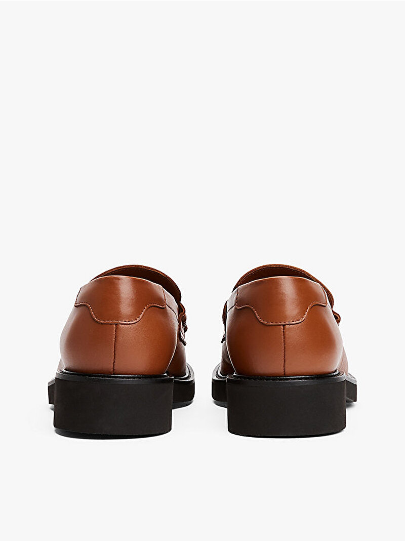 Kadın Crest Squarish Toe Loafer Kahverengi FW0FW08633GPA