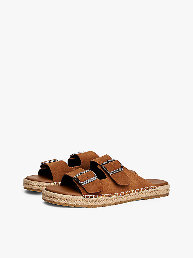 Erkek Flex Jutte Hilfiger Espadril Terlik Kahverengi FM0FM05503GQM