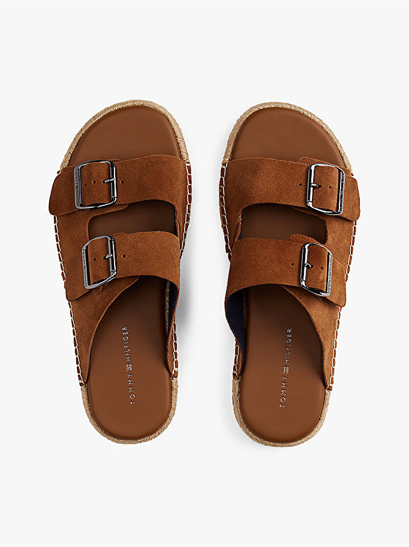 Erkek Flex Jutte Hilfiger Espadril Terlik Kahverengi FM0FM05503GQM