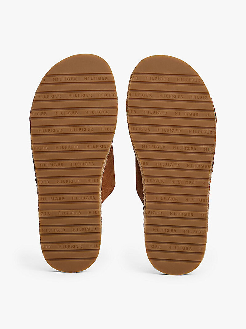 Erkek Flex Jutte Hilfiger Espadril Terlik Kahverengi FM0FM05503GQM