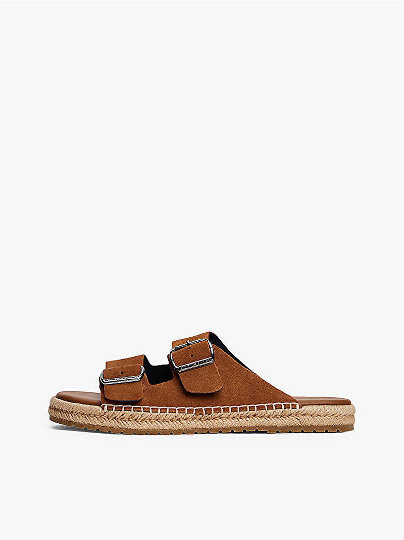 Erkek Flex Jutte Hilfiger Espadril Terlik Kahverengi FM0FM05503GQM