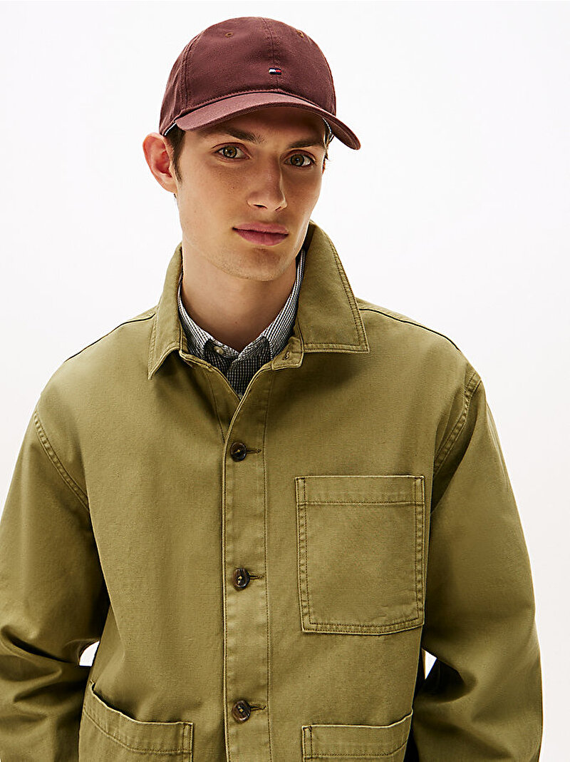 Erkek TH Flag Soft 6 Panel Şapka Kahverengi AM0AM13426GSZ