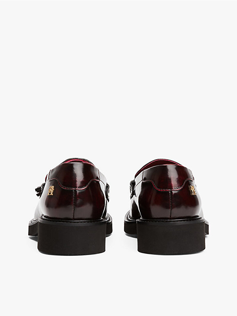 Kadın Tassel Squarish Toe Loafer Kırmızı FW0FW08749XJS