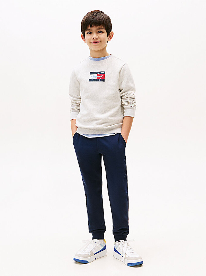 Erkek Çocuk Tommy Flag Eşofman Altı Lacivert KB0KB09694C1G