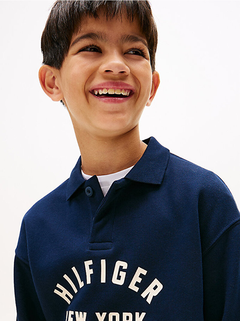 Erkek Çocuk Hilfiger Graphic Sweatshirt Lacivert KB0KB09805C1G
