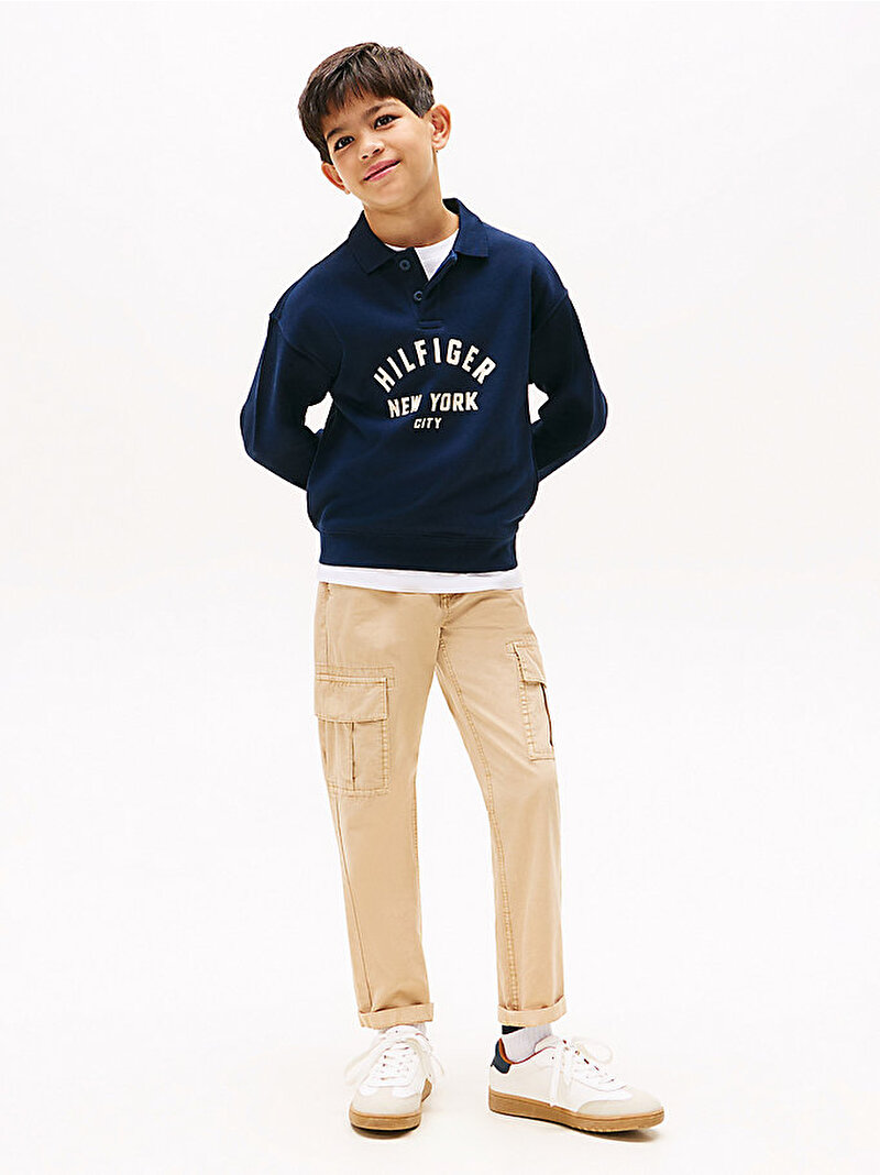 Erkek Çocuk Hilfiger Graphic Sweatshirt Lacivert KB0KB09805C1G