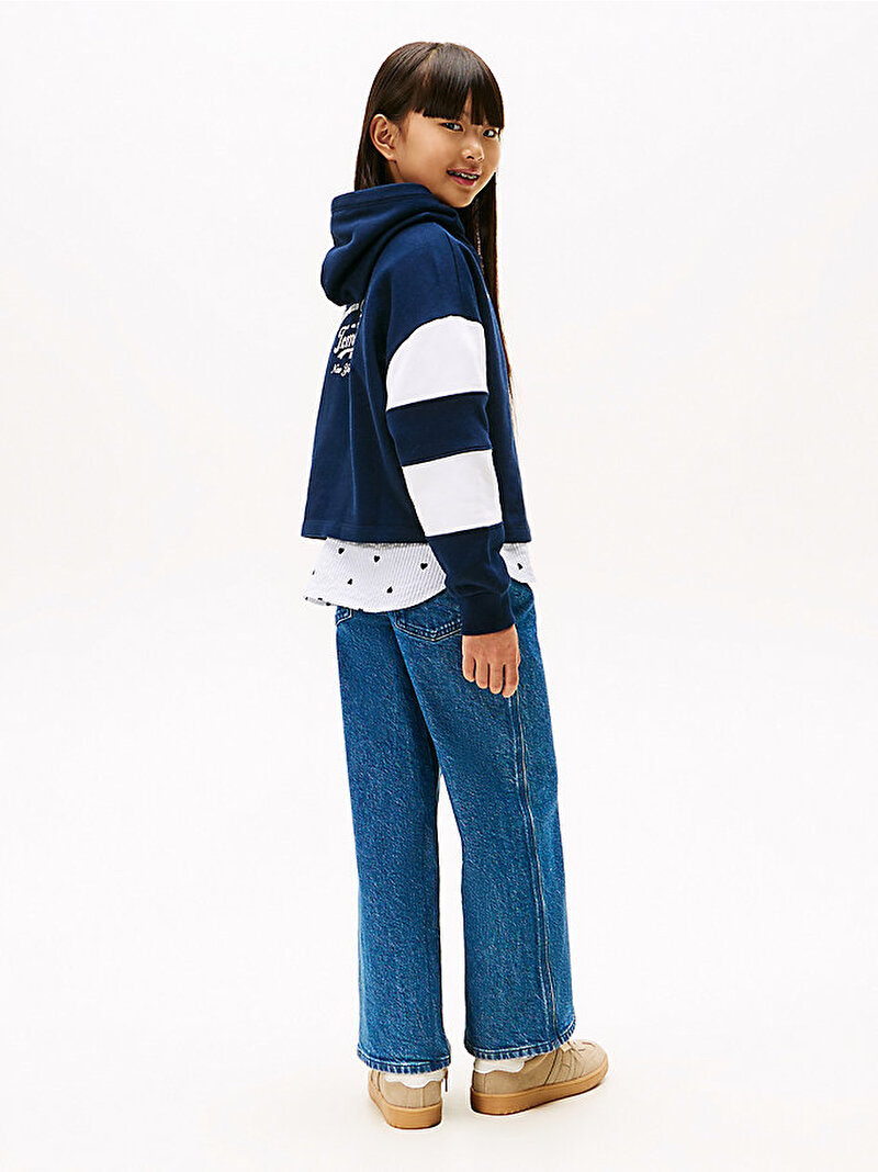 Kız Çocuk Tommy Colorblock Sweatshirt Lacivert KG0KG08687C1G