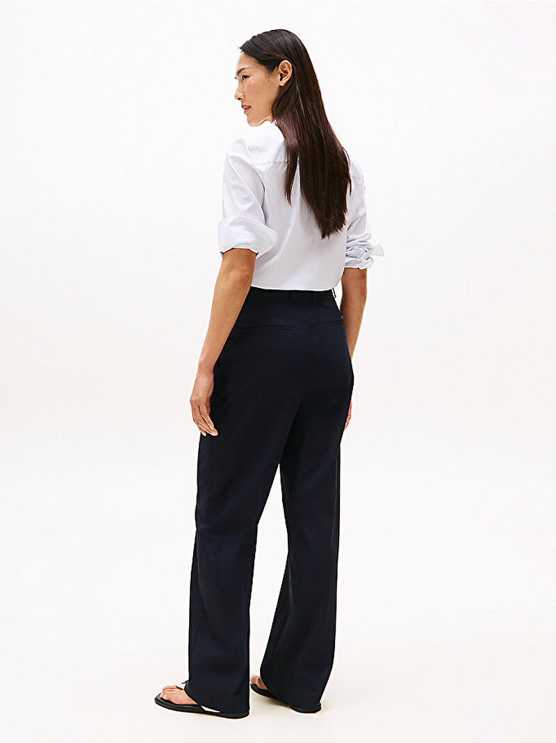 Kadın Elevated Straight Pantolon Lacivert WW0WW46811C1G