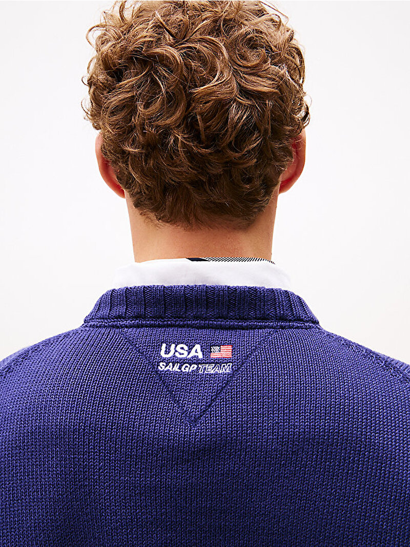 Unisex Tommy x U.S. Sail GP Team Colour-Blocked Kazak Lacivert MW0MW41542DY4