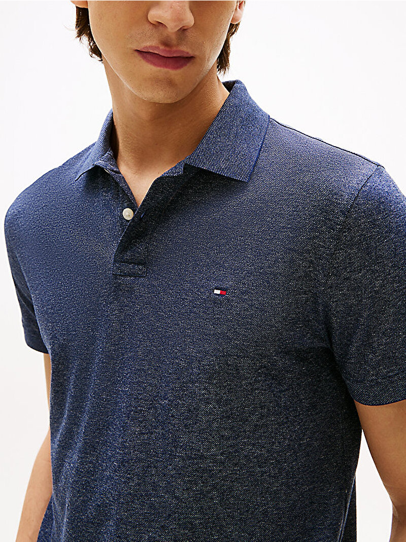 Erkek Mercerised Two Tone Polo T-shirt Lacivert MW0MW395480GZ
