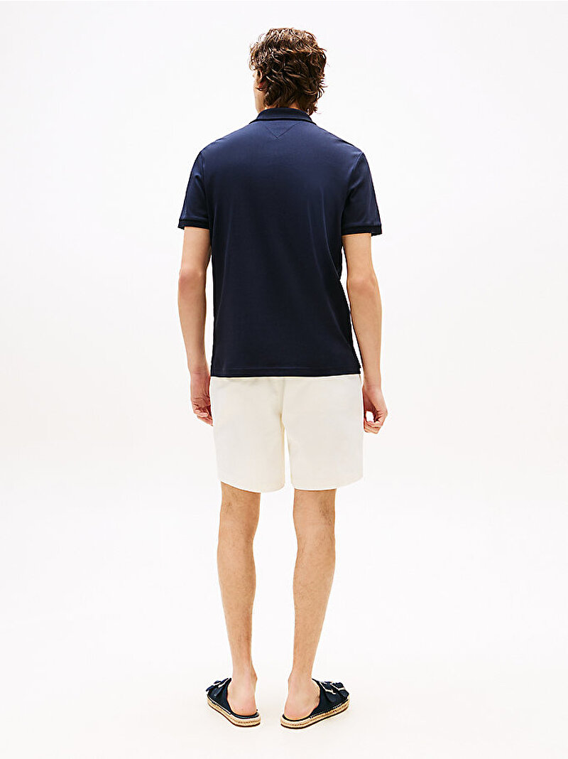 Erkek Interlock Zip Regular Polo T-shirt Lacivert MW0MW39552DW5