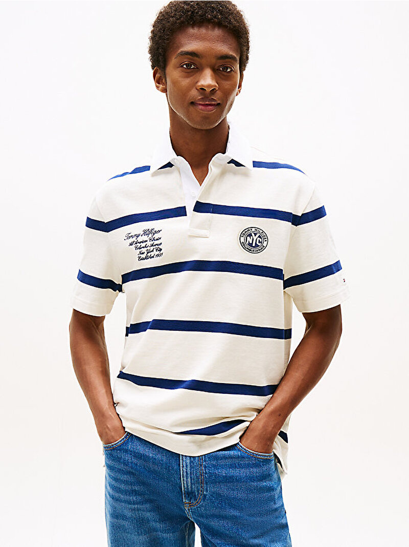 Erkek Rugby Classic Polo T-shirt Lacivert MW0MW395650A4