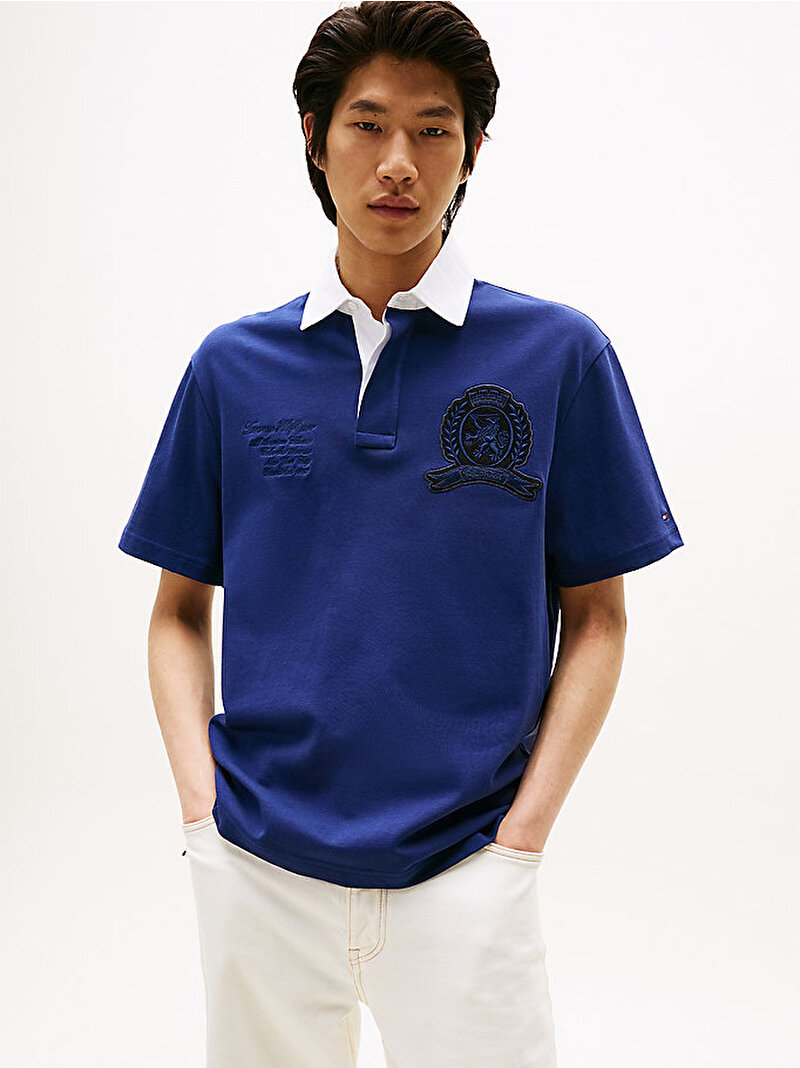 Erkek Rugby Classic Polo T-shirt Lacivert MW0MW39565C7G