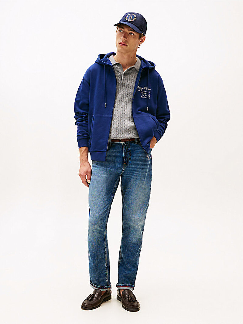 Erkek Prep Zip Thru Hoodie Lacivert MW0MW39683C7G