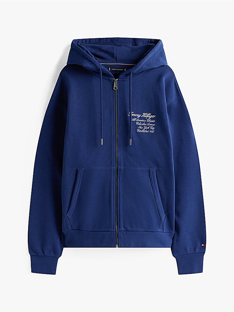 Erkek Prep Zip Thru Hoodie Lacivert MW0MW39683C7G