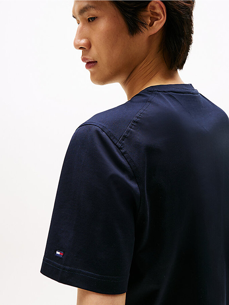 Erkek Mercerised Cotton T-shirt Lacivert MW0MW39779DW5